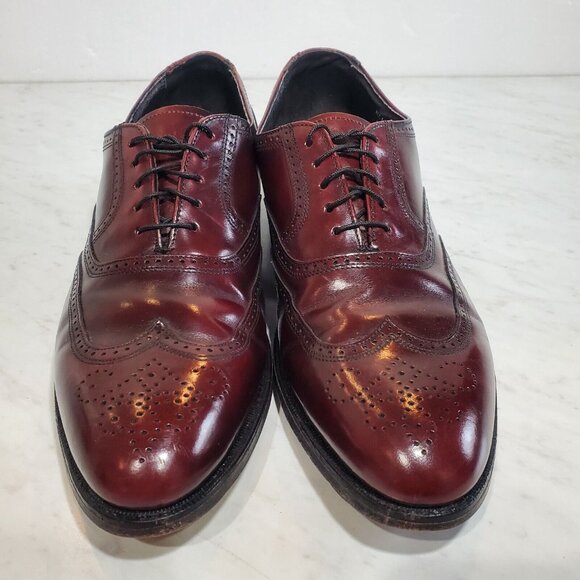 Vintage Hanover Cordovan Wingtip Dress Shoes Burgundy Men 12 B/AA Narrow / Extra main image 4